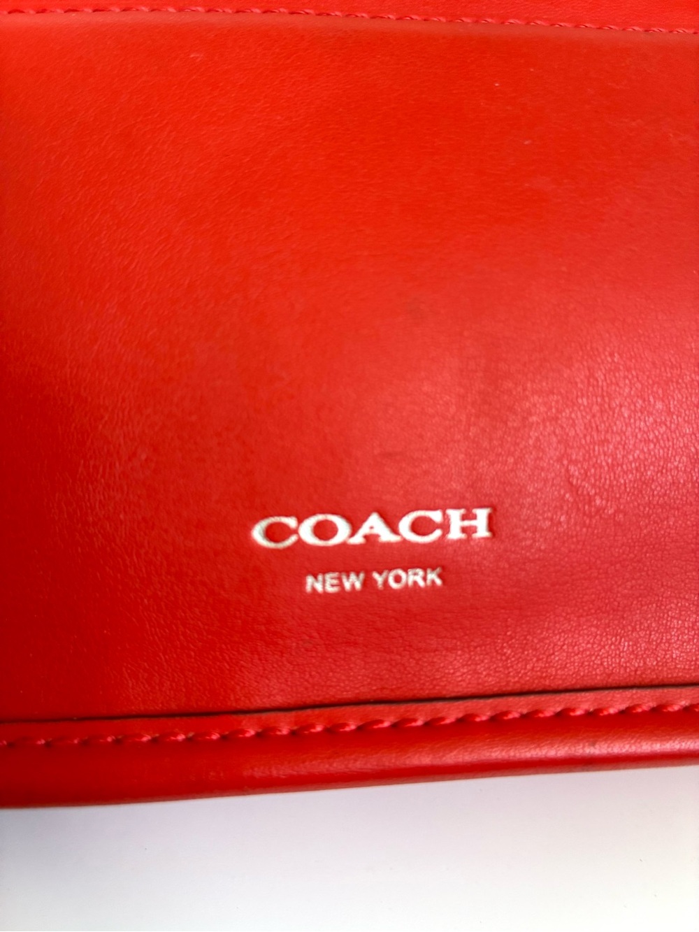 Coach Red Leather Crossbody with Tassel Charm - Picture 8 of 10